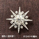Youshu Amash 2024 new domestic purchasing jewelry pin accessories diamond snowflake brooch for women, one gold and one silver