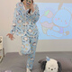 濮水方方春季睡衣女长袖仿棉牛奶丝家居服 M6624#蓝帕恰狗 170 M