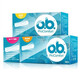 Los tampones de OB son pequeños en cantidad, en cantidad ordinaria, menstruación de toallas de tía de natación de tipo múltiple de tipo múltiple, de tipo múltiple, babe de natación, caja de almacenamiento, 3 cajas + jabón de esterilización + caja de almacenamiento