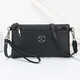 Kangaroo Fashion Crossbody Bag Genuine Leather Shoulder Bag 2025 Korean Style Women's Bag Versatile Clutch Bag Casual Ladies Mom Mobile Phone Bag Letter Mark Black