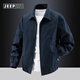JEEP SPIRIT Jeep 2025 new executive jacket men's spring and autumn loose lapel pure cotton government and enterprise department men's jacket men's dark blue XL