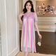 Hualin Fashion Palace Style Modal Mesh Chightgown avec poitrine poitrine Princesse Sexy Home Clothes 3923 avec poitrine 170 m
