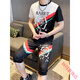 Kangourou cool européen à manches courtes de la mode d'été à manches courtes t-shirts à séchage rapide à la soie haut de gamme pour les tenues masculines un ensemble complet de beaux t 829 kaki costume xl adapté à 120-135 Jin [Jin est égal à 0,5 kg]