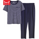 Catman (Miiow) Nuevo pijamas para mujeres en verano algodón puro delgada delgada pantalones de manga corta String Strip para ropa al aire libre 7374 Verde M [80-100Jin [Jin es igual a 0.5 kg]]]
