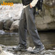 Jeep (Jeep) Casual Hosen für Männer Sommer dünne lose Hosen für Männer Arbeiten Kleidung für Männer Hose Sporthose Haze grau 2xl