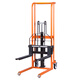 Manual hydraulic truck, mini forklift, lightweight, small household handling lifting platform, hand push loading and unloading truck, stacker truck, 220V plug-in, 400KG universal-1.5m fork type