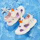 
B.Duck little yellow duck children's shoes children's sandals summer head-packed baby shoes boys and girls sports beach shoes 3927 rice powder 27