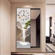 Miroir à pousse-poussoirs cachée miroir à corps en plein corps miroir de chambre à coucher entrée salon avec horloge miroir décoratif suspendu peinture ful un style avec horloge 40 * 120 cm