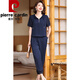 Le nouveau style de Pierre Cardin de Mama Summer à manches courtes de l'âge moyen de l'âge moyen de l'âge moyen pour les vêtements de sport moyen et âgés à la mode de grande taille de grande taille JSHY-829 XL recommandés 90-115Jin [Jin est égal à 0,5 kg]