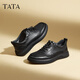 他她TATA英伦商务休闲皮鞋男季VXQ01CM3 黑色 40