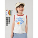 Wen Xiaoying HELLO YING Right European boy vest summer clothes children's clothing children's baby boy sleeveless T-shirt summer thin summer U15850 white background green strips 90 cm