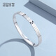 Misu pt950 platinum bracelet for women, platinum closed round bracelet, shiny car flower, glossy finish, birthday gift for girlfriend, customized other Specifications, contact customer service