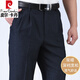 Pier Cardin Spring y Summer Fino Daddy Suit Pantalones para hombres Pantalones de mediana edad y ancianos Pantalones de edad avanzada de mediana edad de mediana edad de 60 años Padre High 16817 Micro-Estrecho de espesor 30 (circunferencia de la cintura de 2.3 pies)