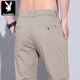 Playboy (Playboy) Sommer Dünne Männer lässige Hosen loser gerades koreanischer Stil elastischer High-End Light Business Hosen vielseitige trendige Hose 838 Schwarz und Grau 32 (Empfohlen 130-140jin [Jin gleich 0,5 kg]))