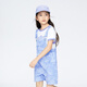安奈儿（Annil）【商场同款】童装女童背带裤短裤夏时尚AG426648 紫调花 150