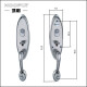 Hongli-Schloss Edelstahltür C-Level Lock Core Tiandi Lock Lock Türe Anti-Diebstahl-Tür Schloss Großhandwertiges Handhalter Lock Körper 9928 Griff + C-Level Lock Core + 8# Lock-Körper mit Schlüssel in der linken Innenseite