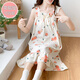Sofea sommer sweet groß in nachthemd mit Brustkissen dünne lose Fett MM Home Kleidung Y6623# Pink 170 m
