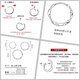 Mansheng s999 sterling silver ear piercing earrings for girls new 2025 popular earrings for women to sleep without removing ear bone stud earrings Mobius earrings pair 10mm