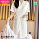 
Modal kimono nightgown for women summer pure cotton short-sleeved bathrobe Japanese thin Yugui dog pajamas Japanese mid-length nightgown summer 653 L (recommended 110-135 Jin [Jin equals 0.5 kg])