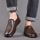 Red Dragonfly (RED DRAGONFLY) official website, Fang Ship Store Flag Official website, leather shoes, men's 2024 new men's shoes, autumn and winter breathable business casual shoes, soft cowhide cow 6198 new khaki rubber sole 38