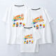 Kindergarten activities parent-child wear pure cotton short-sleeved T-shirts for a family of three and four simple round-neck mother-child wear ins 008 Towards the future together - Dahong 100 (XL) dad style