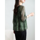 Ehangy Light Luxury Brand Mulberry Silk Silk para mujeres 2025 Summer NUEVA LITRA DE SILDA ADITRIA Moda versátil ya Green M (recomendado 110Jin [Jin iguala 0.5 kg])