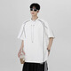 S.SOFEA Camiseta de manga corta con rayas oscuras para hombres en verano Diseño de moda guapo 2025 [alta calidad] CQS1423 Negro S