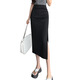 Temperamento de celebridades de Lexi Beiqi Diseño de falda de tapa de cadera Falda de traje de longitud media 2025 Summer Nuevo 653 Black S