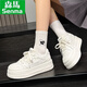 Semir women's shoes thick sole white shoes for women 2025 summer new casual shoes women's board shoes panda shoes breathable sports shoes for women w795 beige 37 (235mm)