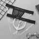 Lingrui Men's Underwear Sexy Pure Desire Hot Transparent Mesh Thong Buttocks Men's U-Protruding Ice Silk Seamless Double D-Top White + Black XL