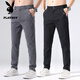 Playboy; PLAYBOY [Venta caliente en la tienda] Pantalones casuales Mandea de primavera y verano Pantalones rectos sueltos 2025 Nuevo fitness grises delgados [Garantía de calidad] HO653 Black Size 36 (circunferencia de la cintura 2 pies 8)