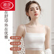 LangSha anti-exposure lace tube top bra for women, thin camisole top, summer white top, black + white