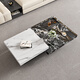 Il jiangong italien minimaliste rock rock table bas basse luxe luxe moderne simple salon marbre petit appartement carré haut et basse combinaison 80 * 80 * 45 petite table basse + 120 * 120 * 3523 Ensemble entier