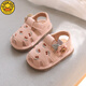 G.DUCKKIDS summer 1-2 year old female baby shoes Baotou soft sole toddler shoes 6-12 months baby hollow anti-slip toddler sandals XKA012 pink 16 inner length 11.5 cm