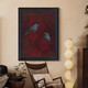 OUOETY CHANAKYO PEINTURES D'HUILE RETRO RETRO EN RETRO, PEINTURES DE SOIR SALLE DE STYLE MÉDIEVALE PACHEMENTS, SENSE ENTRANCE SENSE ROUGE RED HALLE ENTRANCE 30MM_FRAME Taille 60 * 80 [Paint Core 49 * 691 Pure peinture d'huile peinte à la main pure à la main