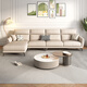 Disney fabric sofa Italian light luxury cotton and linen small apartments in a straight row multi-person combination soft package living room furniture Y753# more than 2.8 meters [Cotton and linen] down + sponge