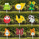 Cartoon green signboard care for small lawn prompts customized flower and grass slogans instructions outdoor garden tree warnings A-20 50x70cm