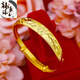 XCL Hong Kong Duty Free 9999 Real Gold Dragon and Phoenix Bracelet Women's Gypsophila Gold Solid Sand Gold Bracelet Bracelet Dragon and Phoenix Bracelet with Gift Box