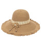 New summer women's monochrome sun protection large brim sun hat mother hat sunshade dome straw hat cool hat fisherman hat pink