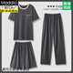 Modal Herren Pyjamas Sommer kurzärmelige Hose dreiteiliger Set cool und dünner Stil großer Größe für Herren-Heimkleidung QKM1694-3 4xl