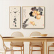 梵若曼餐厅装饰画餐桌背景墙钟表组合挂画新中式厅时钟画寓意好客装饰画 BY1276+BY1277 真时钟-钢化水晶镜面(会反光)101