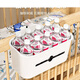 Rack de almacenamiento de la cama de la cuna de bebé, bolsa colgante de canasta de noche, pañales de almacenamiento de pañales, caja de almacenamiento de la cerca de pañales Modelo cubierto de cubierta blanca [con salida de papel]