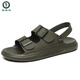 Spechts Sandalen Herren 2025 Sommer Neues modische All-Match-Sandalen mit Rutschstrandschuhen Herren Sandalen schwarz 9903 38