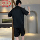 Langsha Pyjamas Herren Sommereiseis Seiden kurzärmelige Hose Sommer dünne hautfreundliche Herren Jugendliche Festkleidung Home Kleidungsstück G854 2xl Empfohlene Größe 180 und Gewicht 150-17