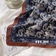 
Miao Yijia silk scarf for women, small square scarf tie neck high-end Korean scarf thin retro scarf tie summer temperament simple retro Korean navy brown edge square scarf