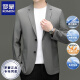 Romon High-End Sun Protection Traje de verano para hombres Summer Business informales suaves, antiharmados y anti-jarra versátil chaqueta de traje sólido de color marina azul marino xl /180 [recomendado 140-160Jin [Jin es igual a 0,5 kg]]]
