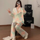 S.Sofeais Style mince pyjama à manches longues pour les femmes, doux big revers vêtements 12392 175 L