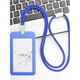 Beijing Fashion Round Rope Lanyard Tag Employee Card Bus Card Work Card Work Card Campus Card Student Bus C5 White Horizontal Version + 9734 White Round Rope