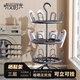 Hear Time Shoe Drying Rack Outdoor Balcony Household Simple Slipper Hanger Floor-standing Shoe Drying Artifact Storage Slipper Rack Shoe Rack Black