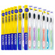 Grenouille (grenouille) Adulte brosse à dents moelleuse adulte du charbon de bois Protection de gomme de gomme brosse à dents 12 pack
